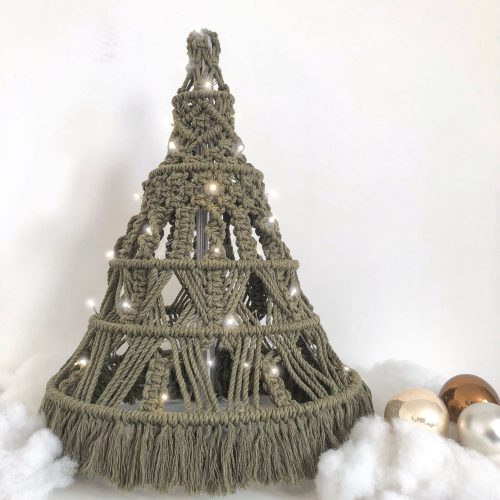 Macramé kerstboom XXL 54 cm - Afbeelding 2