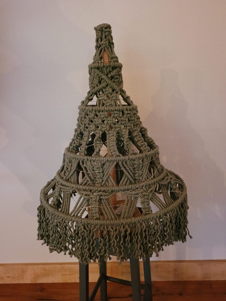Macramé kerstboom XXL 54 cm - Afbeelding 4