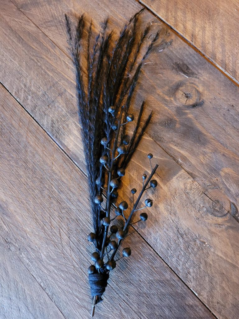 Houten hart macramé met droogbloemen - Afbeelding 7